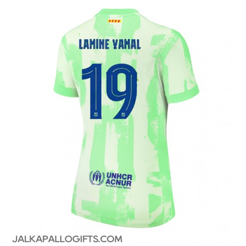 Barcelona Lamine Yamal #19 Kolmaspaita Naiset 2024-25 Lyhythihainen